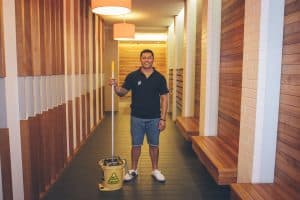 Commercial floor cleaning
